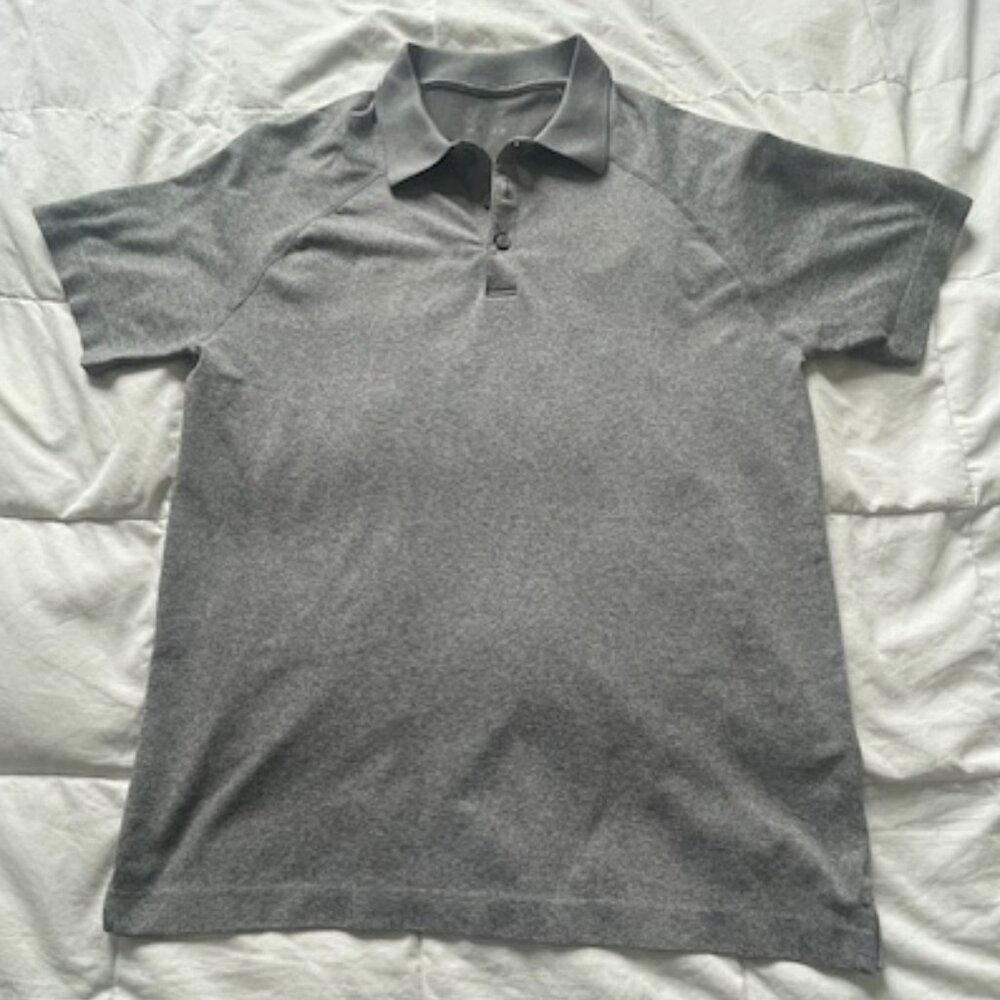 Fabletics Training Day Gray Polo, Medium